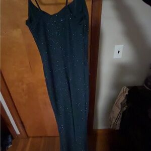 Elegant Black Glitter Gown